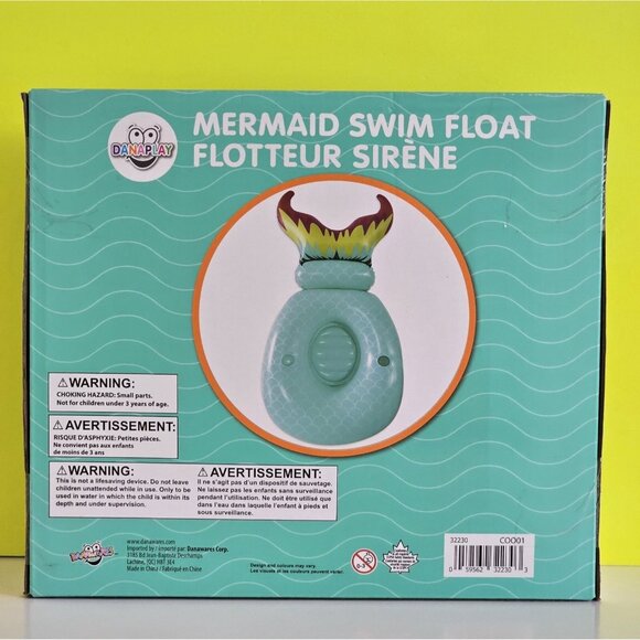 Mermaid Swim Pool Float With Cup Holder By Danaplay - Picture 2 of 5